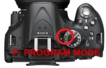 change camera mode to Program with top dial